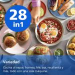 Megabasket flexible para cocinar al vapor, freír o usar con aire