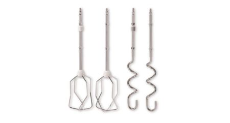 Beaters and dough hooks included