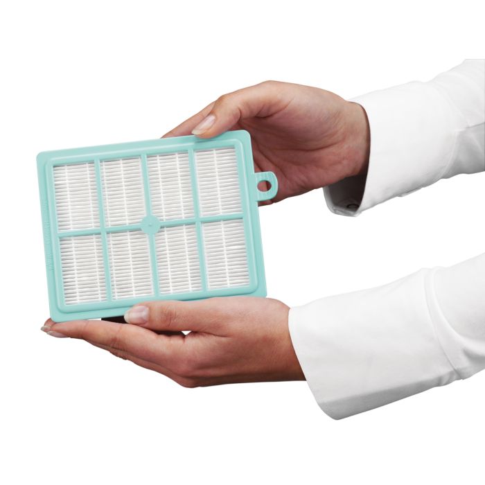 Purifie l'air rejeté par votre aspirateur