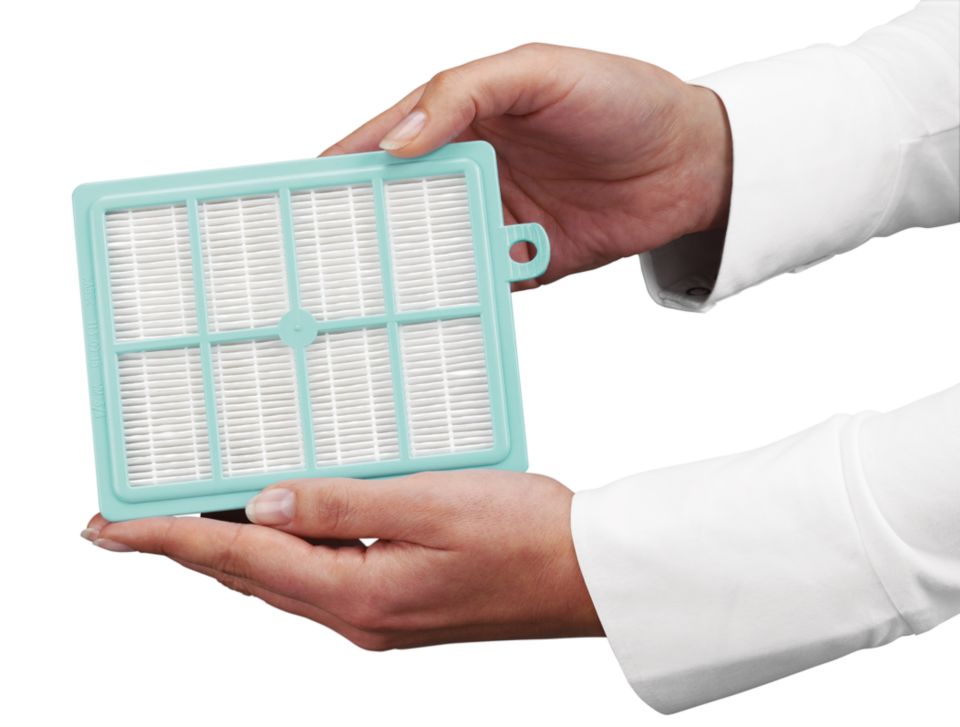 Purifie l'air rejeté par votre aspirateur