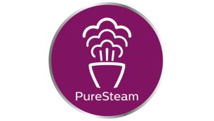 PureSteam technology for consistent powerful steam over time