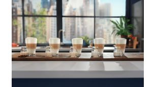 Schiuma di latte liscia come la seta grazie al sistema LatteGo a velocit&agrave; elevata