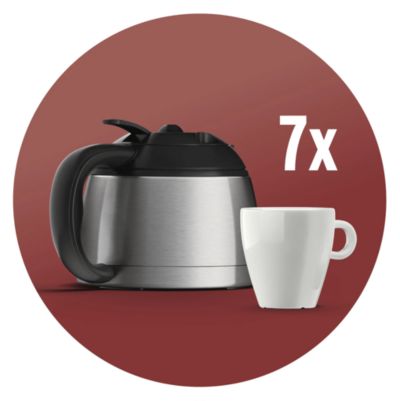 Caraffa termica in acciaio inox per 7 tazze di caffè americano