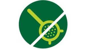 Design senza setaccio esclusivo per la pulizia in meno di1 minuto