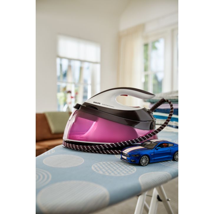 Iron faster with 2 x more steam*