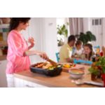 Gire la placa para asar a su manera