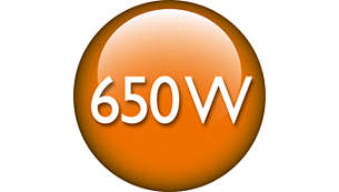 Powerful 650 Watt motor