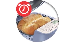 Temporizador de retardo de hasta 13 hr para despertarse con pan recién hecho