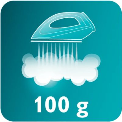 Vapor extra de 100 g/min para tirar facilmente o amassado das roupas