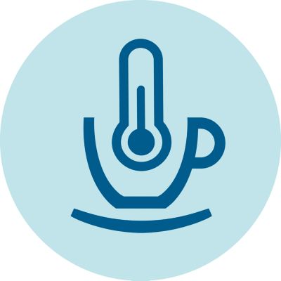 Zagotavlja idealno temperaturo kave za bogatejši okus