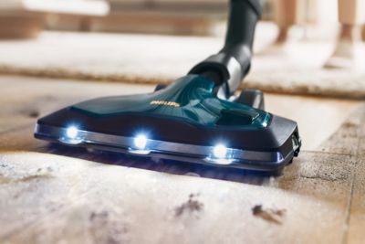 Накрайникът TriActive Ultra LED открива и почиства незабележимия прах