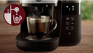 Smart Dosing: perfect water to coffee ratio with each brew
