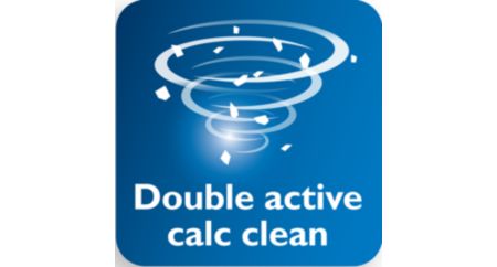 Double Active Calc System prevents scale build-up