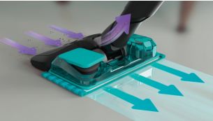 3-in-1: 360&deg;-Saugd&uuml;se, Saug- & Wischsystem, Handstaubsauger