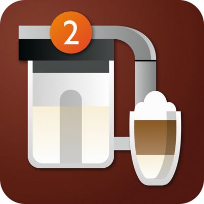 Perfect froth thanks to the dual chamber milk carafe