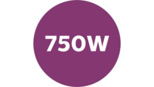 750 Watt for faster heating