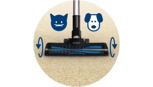 Deep-cleaning Turbo brush, perfect for pet hair
