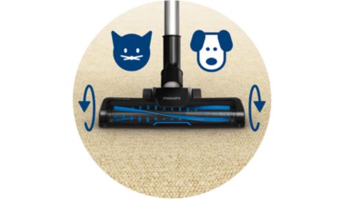Turbo-borstel voor diep reinigen, perfect voor haar van huisdieren