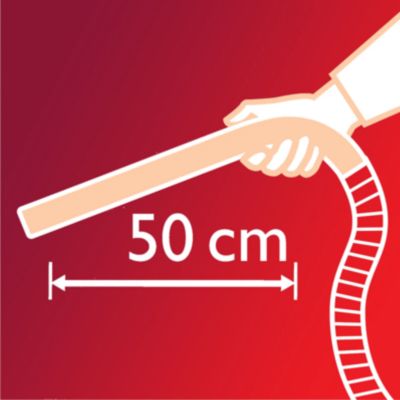 긴 인체공학적 손잡이로 모든 틈새 청소 가능