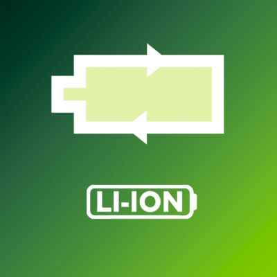 Baterias de íon de lítio leves e duráveis