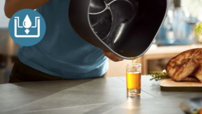 Извлича мазнината и я съхранява отделно с уникалната кошница