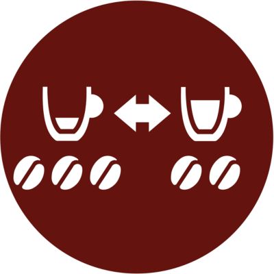Plus de choix : basculez facilement entre les 2 options de café