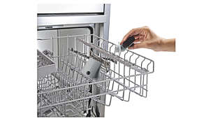 Munnstykket løsnes med én knapp og kan vaskes i oppvaskmaskin