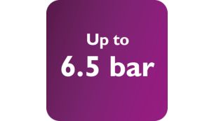 Jusqu'à 6,5 bar de pression