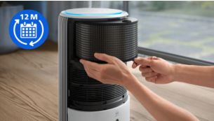 Long lasting filter for up to 1 year