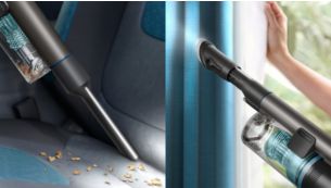 Pastebėkite ir išvalykite visus nešvarumus naudodamiesi 2 priedais su LED indikatoriais.