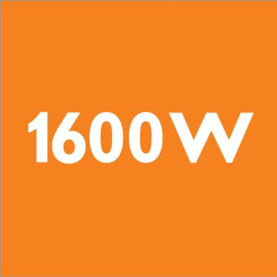 1600 Watt motor generating max. 300 Watt suction power