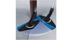 La brosse DiamondFlex pivote &agrave; 180&deg; pour contourner des objets