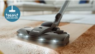 Die TriActive+ LED-D&uuml;se erkennt versteckten Staub f&uuml;r eine gr&uuml;ndliche Reinigung