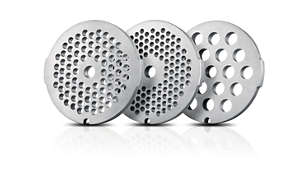 3 hygienic stainless steel grinding discs (3, 5, 8 mm)