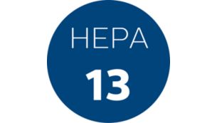 HEPA AirSeal with HEPA 13 filter retains 99.99% of dust