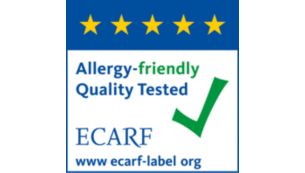 Európskym výskumným centrom certifikované ako vhodné pre alergikov