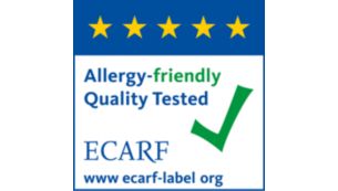 Certificato come antiallergenico da un centro di ricerca europeo