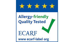 Hipoalergénico con certificación del ECARF (Centro Europeo de la Fundación para la Investigación de la Alergia)