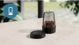 Vaso pequeño de 300 ml con cuchilla plana para granos de café y especias