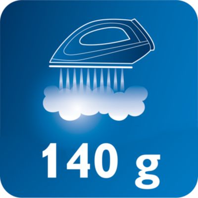 Salida de vapor de hasta 140 g