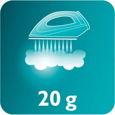 Vapor contínuo até 20 g/min. para uma melhor remoção dos vincos