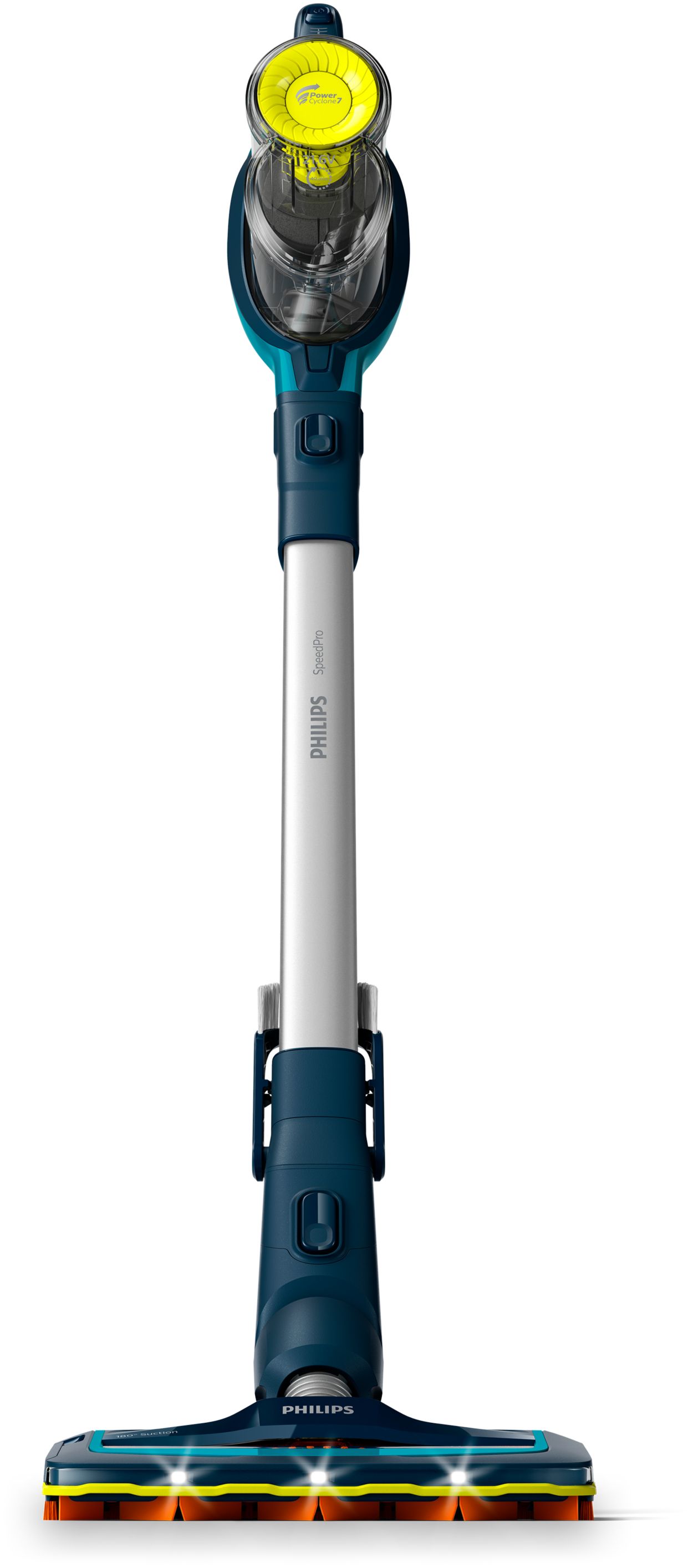Aspirateur Balai Philips SpeedPro - Brosse 360°, Autonomie 40min - Sans Fil, 2-en-1 - FC6726/01
