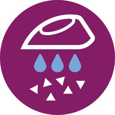 Drsnik za odstranjevanje vodnega kamna za dolgotrajen izpust pare