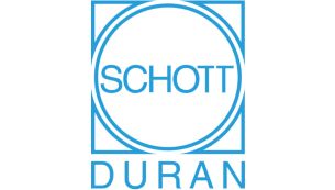SCHOTT DURAN®-glass som er produsert i Tyskland og perfekt for koking