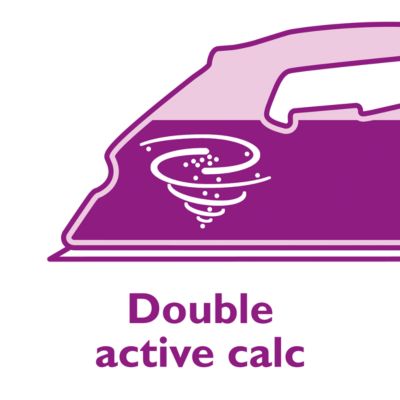 Double Active Calc System prevents scale build-up
