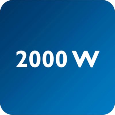 Potencia de hasta 2000 W para una salida de vapor fuerte y constante