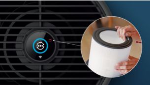 ทำตามตัวบ่งชี้สถานะแผ่นกรองอัจฉริยะบนอุปกรณ์ของคุณ