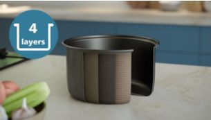 4-layer aluminum pot with durable non-stick coating