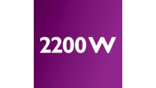 Мотор мощностью 2200&nbsp;Вт обеспечивает мощность всасывания 500&nbsp;Вт