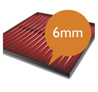 Īpaši bieza grilēšanas plātne saglabājas karsta, arī novietojot saldētu ēdienu